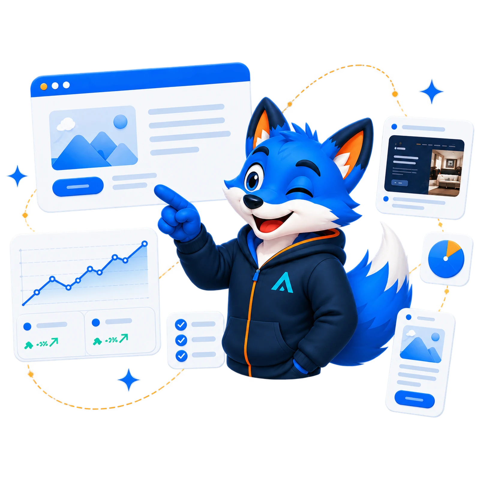 Raposa azul da NOVA a apresentar dashboards e soluções digitais